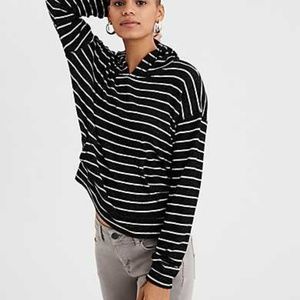 American Eagle Striped Hoodie